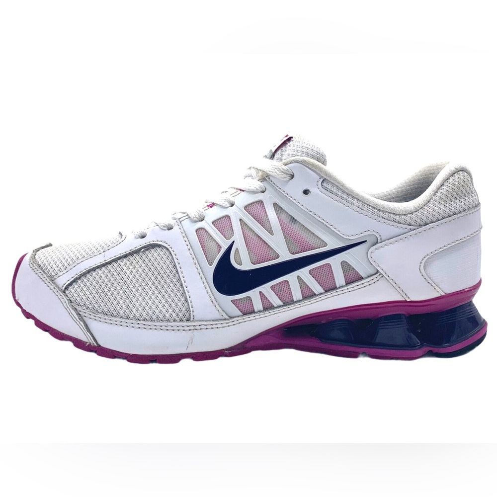 Nike Womens Reax Run 6 Running Shoes White Pink  Style 472647-100 US Size 9